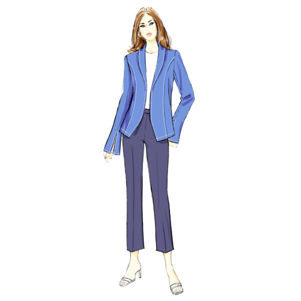 Butterick Schnittmuster - B7026 - eleganter Damenblazer mit Schalkragen – Bild 3