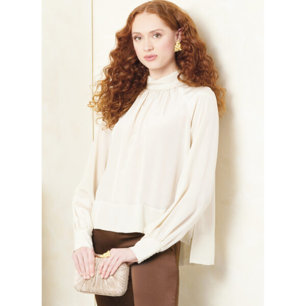 Vogue Schnittmuster - V2090 - Bluse mit Stehbündchen – Bild 3