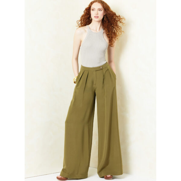Vogue Schnittmuster - V2094 - Damenhose mit Bundfalten – Bild 3