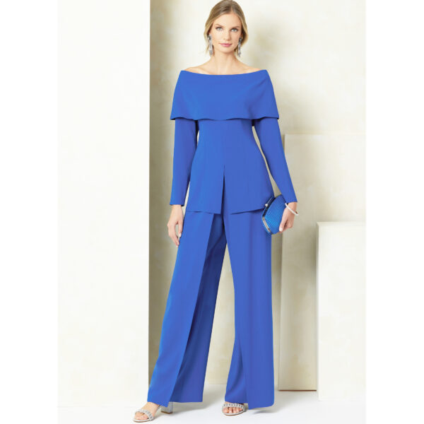 Vogue Schnittmuster - V2098 - elegante Damenkombination aus Hose und Bluse – Bild 3