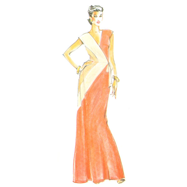 Vogue Schnittmuster V2100 - Kleid mit Colorblocking – Bild 3