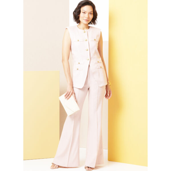 Butterick Schnittmuster - B7027 - Weste und Schlaghose für Damen – Bild 4