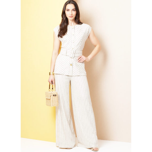 Butterick Schnittmuster - B7028 - Damenhose und ärmellose Bluse – Bild 4