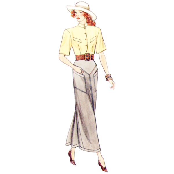 Vogue Schnittmuster V2102 - Vintage - ausgefallener Damenrock im Stil der Mode von 1987 – Bild 5