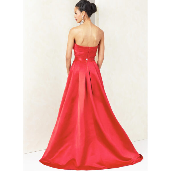Vogue Schnittmuster - V2088 - schulterfreies Abendkleid mit langem Gehschlitz – Bild 5