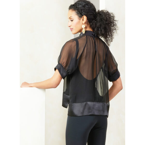 Vogue Schnittmuster - V2090 - Bluse mit Stehbündchen – Bild 6
