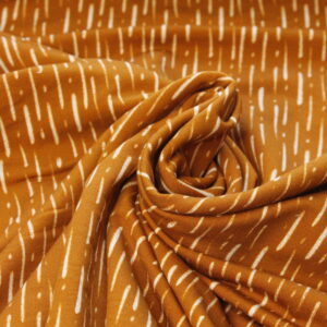 19.96EUR/ 1m, Sommersweat, RegenTropfen, für Shirts in Senfgelb von Swafing