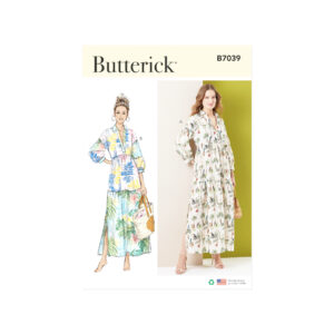 Butterick Schnittmuster B7039 – Legeres Kleid mit Stufenrock nähen