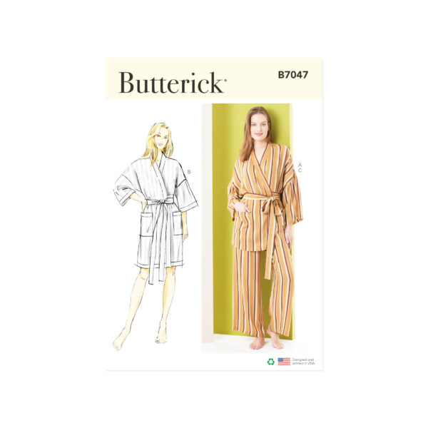 Butterick Schnittmuster B7047 – Hausanzug & Hausmantel für Damen nähen