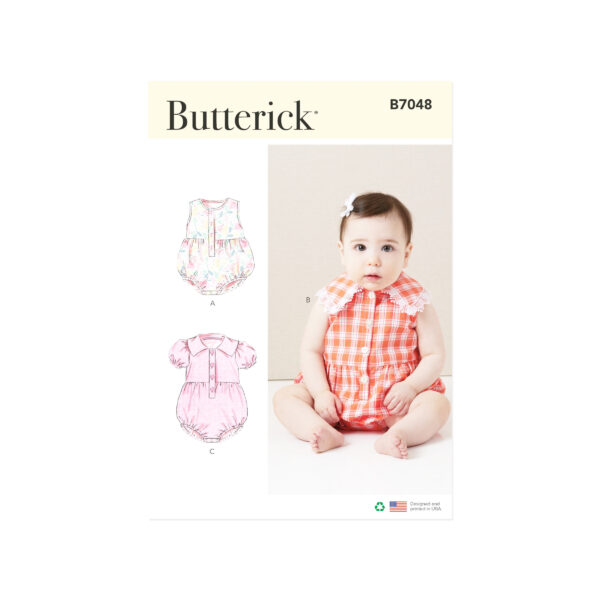 Butterick Schnittmuster B7048 – Sommeranzug für Babys nähen