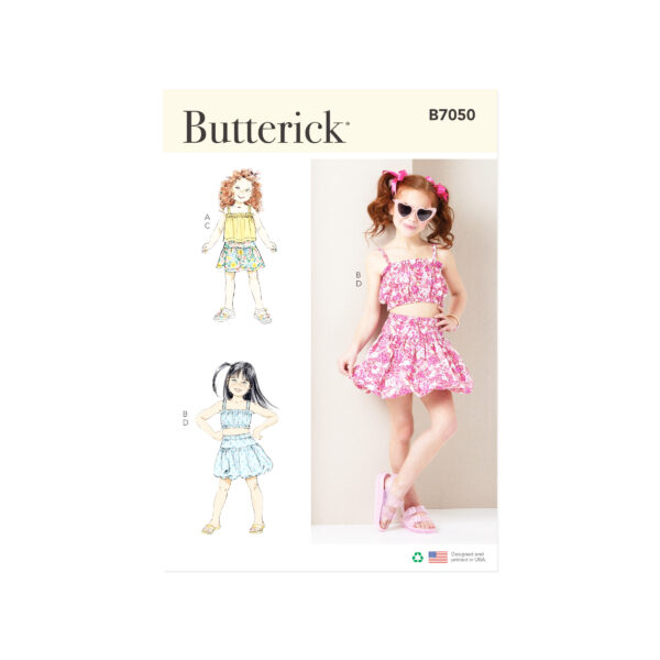 Butterick Schnittmuster B7050 – Ballonrock & Top für Mädchen nähen
