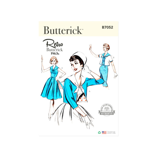Butterick Schnittmuster B7052 – Retro-Kleid mit Bolerojacke für Mädchen nähen