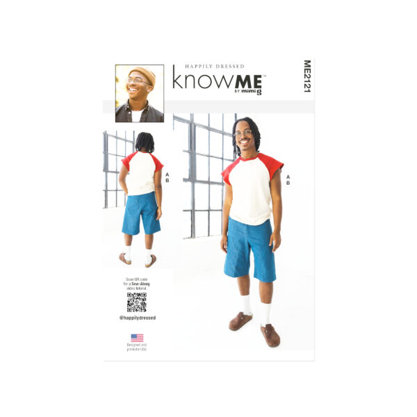 knowME Schnittmuster ME2121 – Shirt & Bermudashorts für Herren – lässiger Sommer-Look zum Selbernähen!