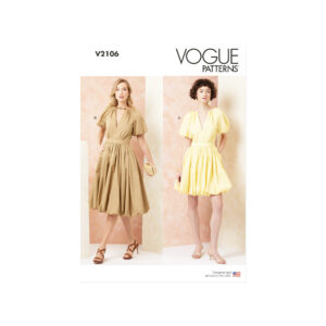 Vogue Schnittmuster V2106 – Vintage-Kleid mit Ballonrock | Retro-Look nähen