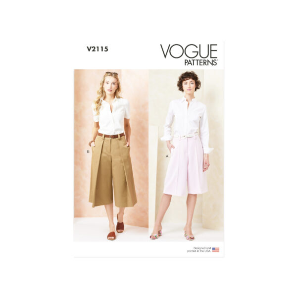 Vogue Schnittmuster V2115 – Eleganter Hosenrock mit Bügelfalte