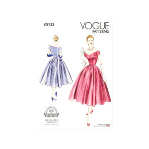 Vogue Schnittmuster V2123: Vintage Kleid der 50er Jahre nähen