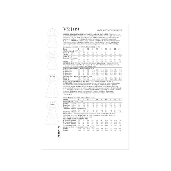 Vogue Schnittmuster V2109 - elegantes Kleid mit Karree-Ausschnitt – Bild 8