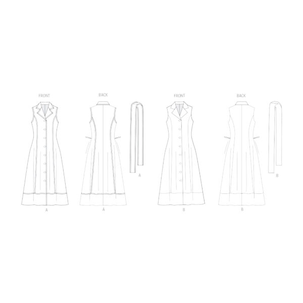 Butterick Schnittmuster - B7038 - sportliches Sommerkleid mit Gürtel – Bild 5