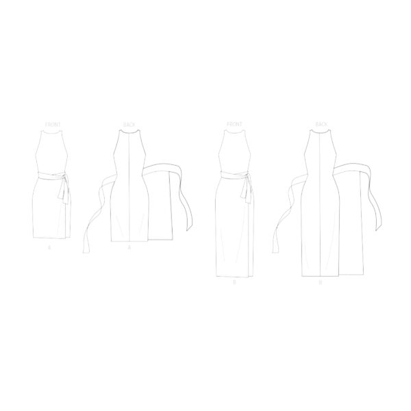 Butterick Schnittmuster - B7040 - seitlich drapiertes Jerseykleid – Bild 5