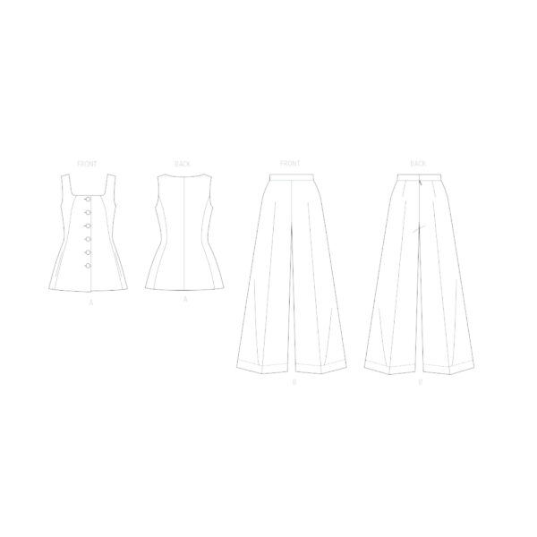 Butterick Schnittmuster - B7046 - sommerliche Kombination für die Dame – Bild 6