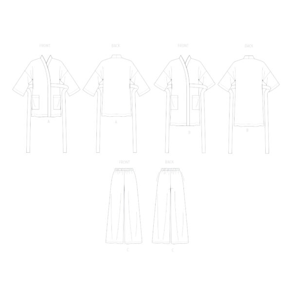 Butterick Schnittmuster - B7047 -  Hausanzug - Hausmantel für Damen – Bild 7