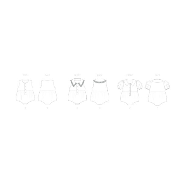 Butterick Schnittmuster - B7048 - Sommeranzug für Babys – Bild 6