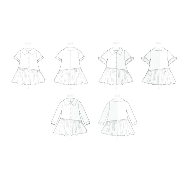 Butterick Schnittmuster - B7049 - Sommerkleid für kleine Mädchen – Bild 7