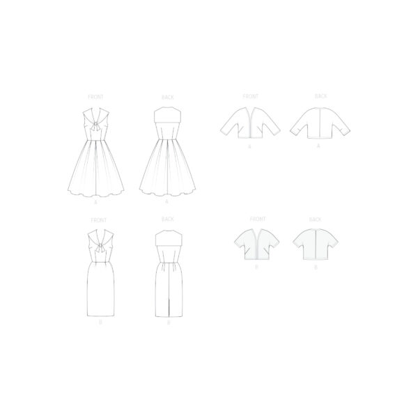 Butterick Schnittmuster - B7052 - Retro Kleid mit Bolerojacke – Bild 5