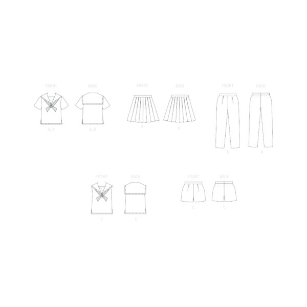 Butterick Schnittmuster - B7054 - Retro Sommeroutfit Kinder – Bild 5