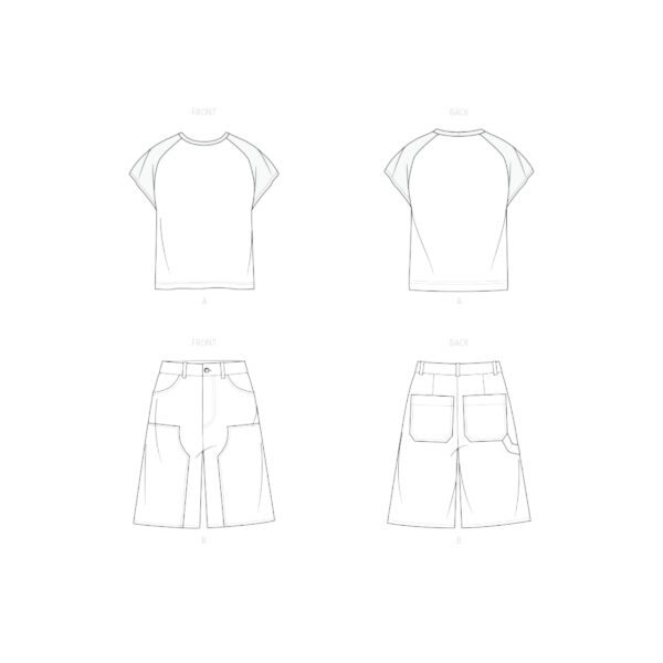 knowME Schnittmuster - ME2121 - Shirt und Bermudashorts - Herren – Bild 5