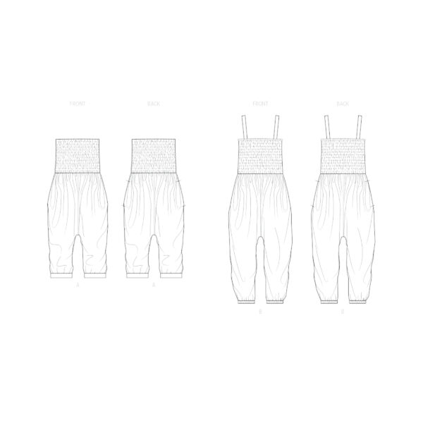 knowME Schnittmuster - ME2122 - leichter Trägeroverall – Bild 6