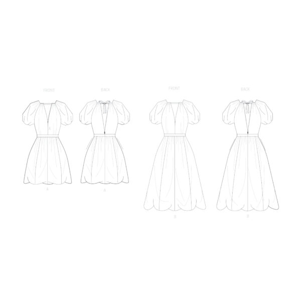 Vogue Schnittmuster V2106 - Vintage - Kleid mit Ballonrock – Bild 8