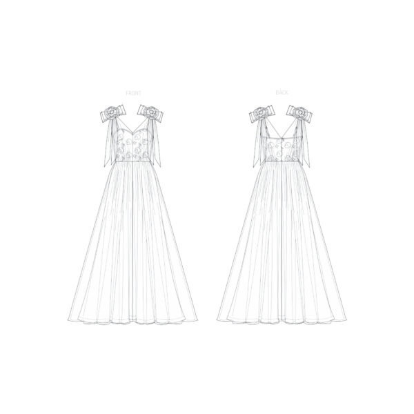 Vogue Schnittmuster - V2108 - ausgefallenes, langes Abendkleid – Bild 4