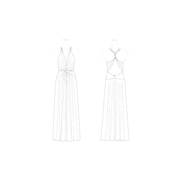 Vogue Schnittmuster - V2110 - extravagantes, langes Abendkleid – Bild 4