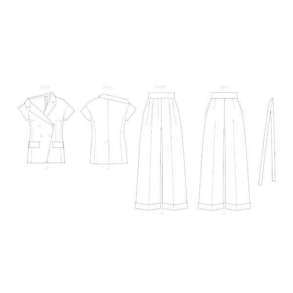 Vogue Schnittmuster - V2117 - eleganter Hosenanzug für Damen – Bild 6