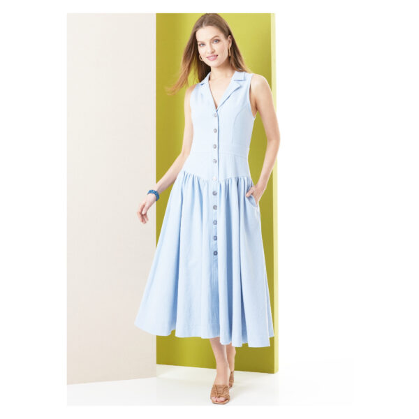 Butterick Schnittmuster - B7037 - ärmelloses Sommerkleid mit Knopfleiste – Bild 2