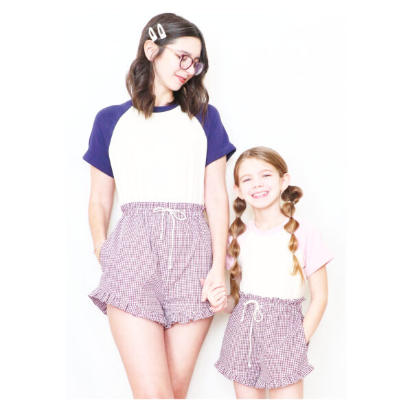 knowME Schnittmuster - ME2123 - Raglanshirt und Shorts für Damen und Kids – Bild 2