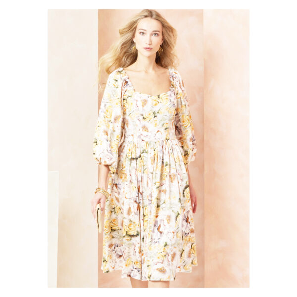 Vogue Schnittmuster V2109 - elegantes Kleid mit Karree-Ausschnitt – Bild 2