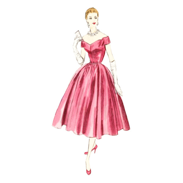 Vogue Schnittmuster - V2123 - Vintage Kleid aus den 50er Jahren – Bild 2