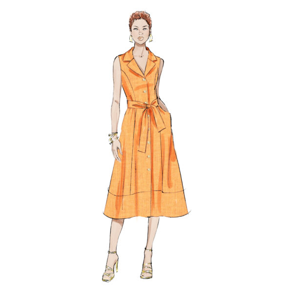 Butterick Schnittmuster - B7038 - sportliches Sommerkleid mit Gürtel – Bild 3