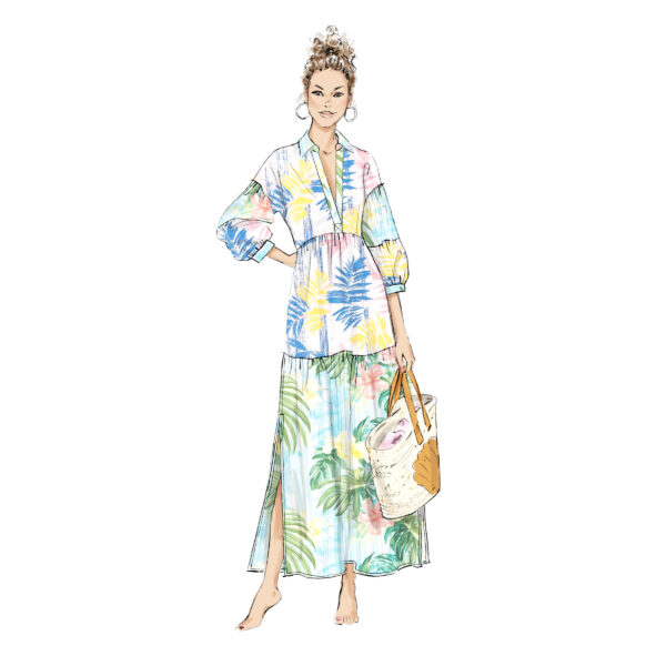 Butterick Schnittmuster - B7039 - legeres Kleid mit Stufenrock – Bild 3