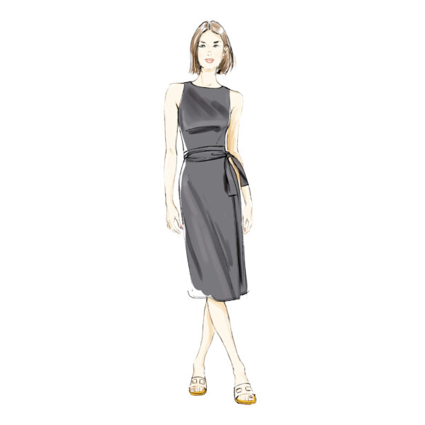 Butterick Schnittmuster - B7040 - seitlich drapiertes Jerseykleid – Bild 3