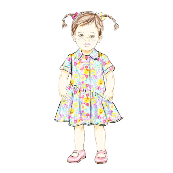 Butterick Schnittmuster - B7049 - Sommerkleid für kleine Mädchen – Bild 3