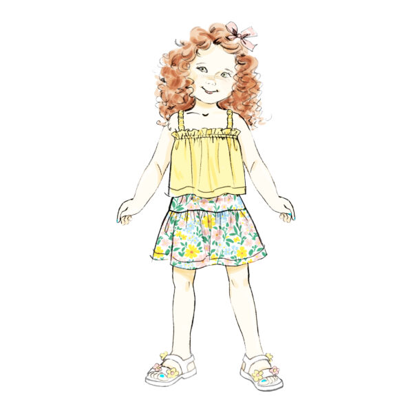 Butterick Schnittmuster - B7050 - Ballonrock und Top für Mädchen – Bild 3