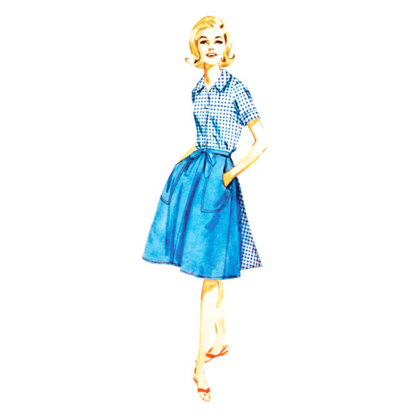Butterick Schnittmuster - B7053 - Retro Sommeroutfit der 60 er Jahre für Damen – Bild 3