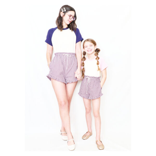knowME Schnittmuster - ME2123 - Raglanshirt und Shorts für Damen und Kids – Bild 3