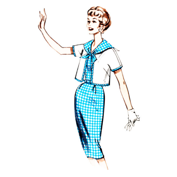 Butterick Schnittmuster - B7052 - Retro Kleid mit Bolerojacke – Bild 4