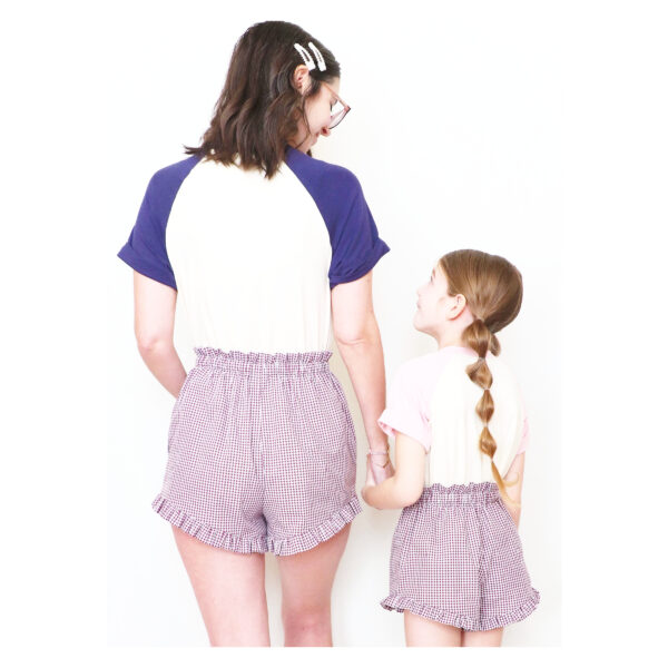 knowME Schnittmuster - ME2123 - Raglanshirt und Shorts für Damen und Kids – Bild 4