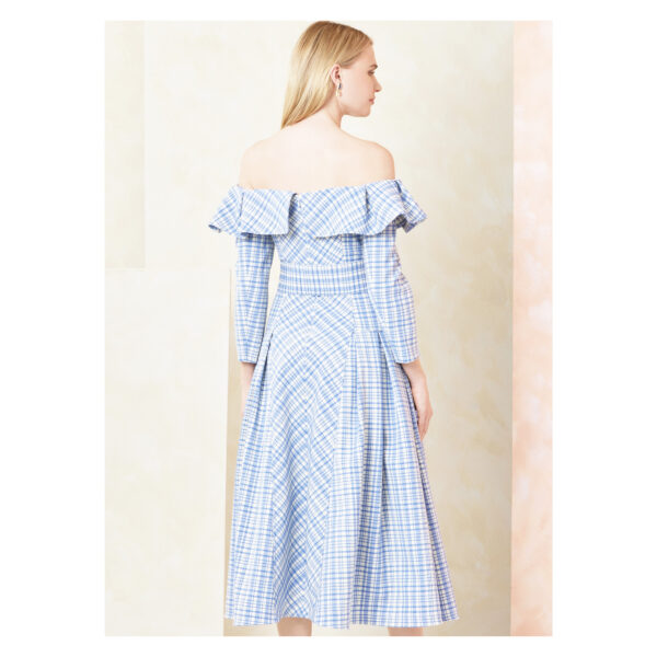 Vogue Schnittmuster - V2104 - schulterfreies Kleid mit Volant – Bild 4