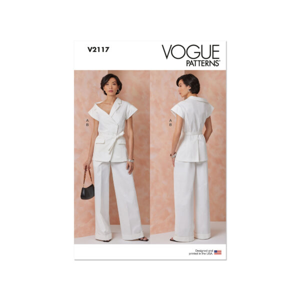 Vogue Schnittmuster V2117 – Eleganter Damen-Hosenanzug zum Selbernähen